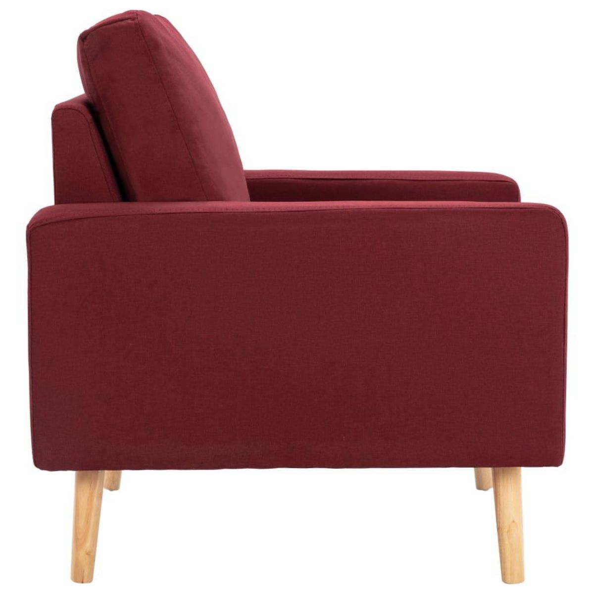 VIDAXL Fauteuil Rouge bordeaux Tissu