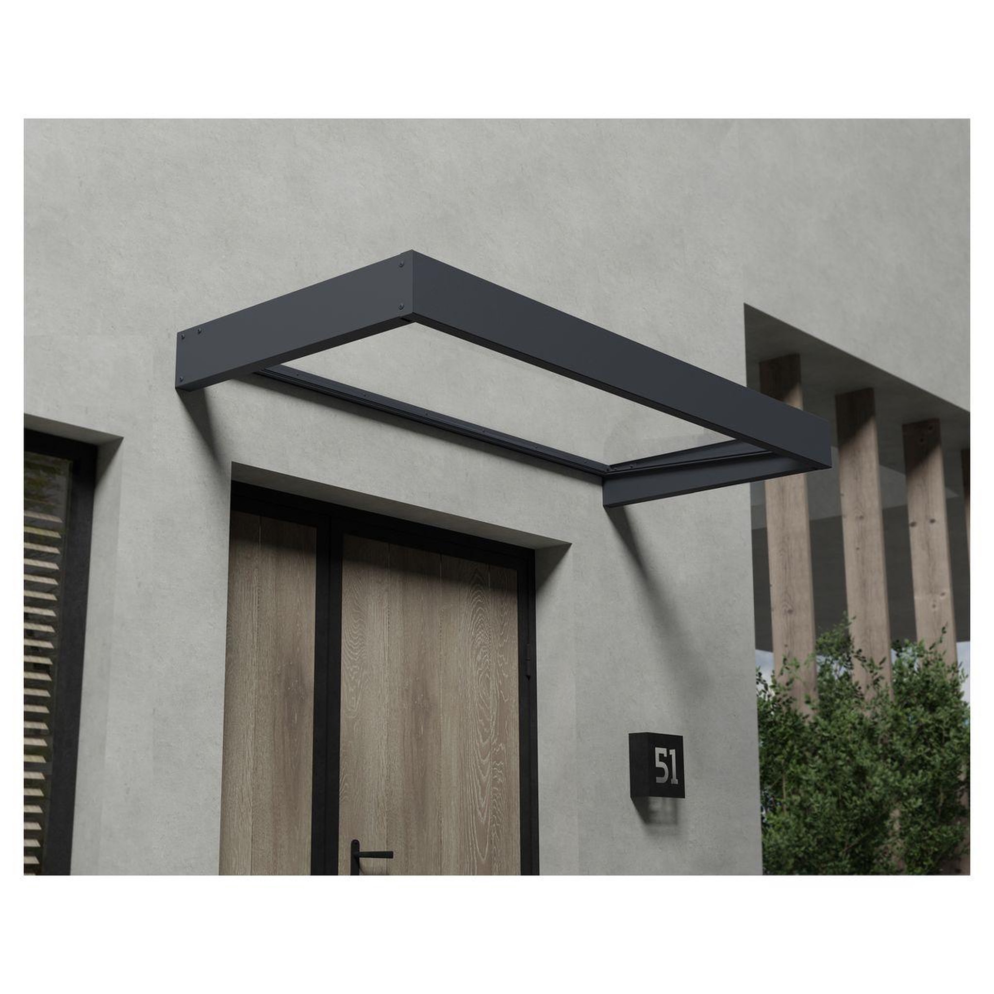 Voir la diapositive 4 : Canopia by PALRAM Marquise - Anthracite - 95x215cm - SOPHIA 2150