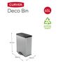 Voir la diapositive 6 : CURVER Curver Poubelle a pedale Deco 65 L Argente