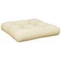 Voir la diapositive 2 : VIDAXL Coussin de palette creme 50x50x12 cm tissu