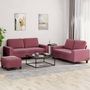 Voir la diapositive 1 : VIDAXL Ensemble de canapes 3 pcs rouge bordeaux tissu