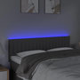 Voir la diapositive 3 : VIDAXL Tete de lit a LED Gris fonce 144x5x78/88 cm Tissu