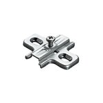 SALICE Embase cruciforme à visser type B2V3H 37x32mm réglable en hauteur 3mm finition argent SALICE B2V3H39 15