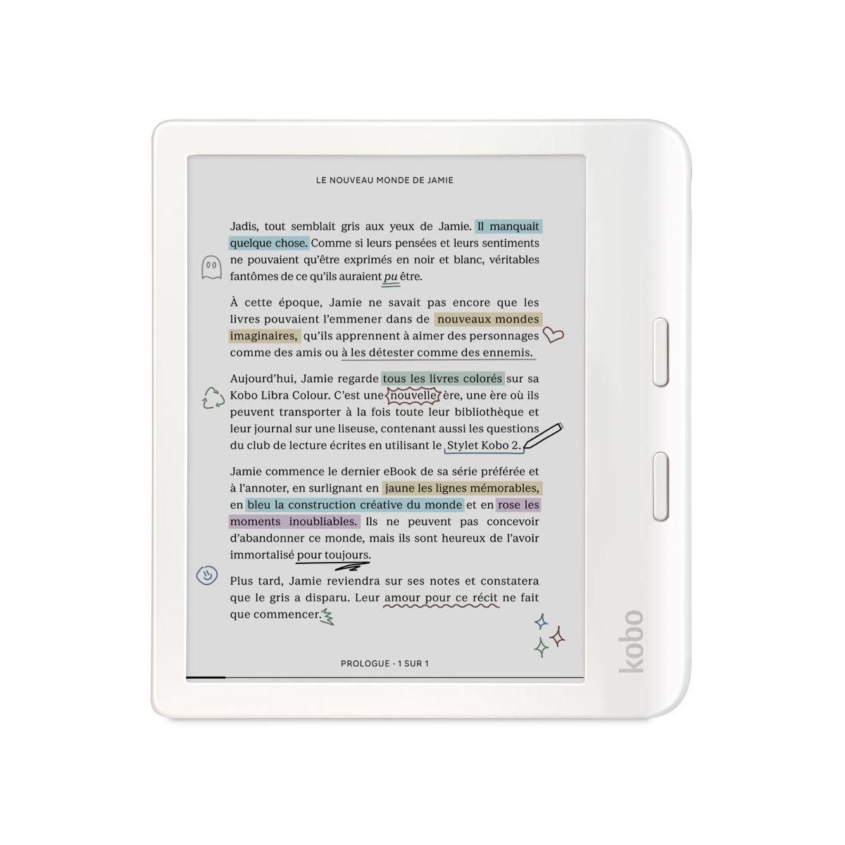 kobo Liseuse eBook Libra Colour Blanche