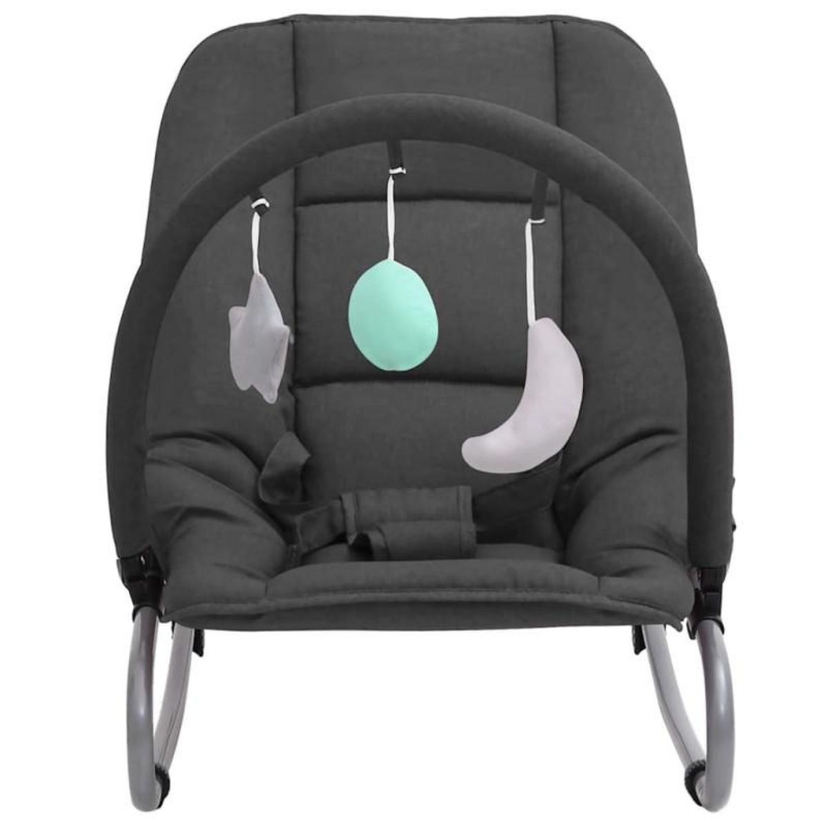 VIDAXL Transat pour bébé Anthracite Acier