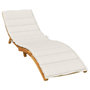 Voir la diapositive 1 : VIDAXL Coussin de chaise longue creme melange 200x50x4 cm tissu