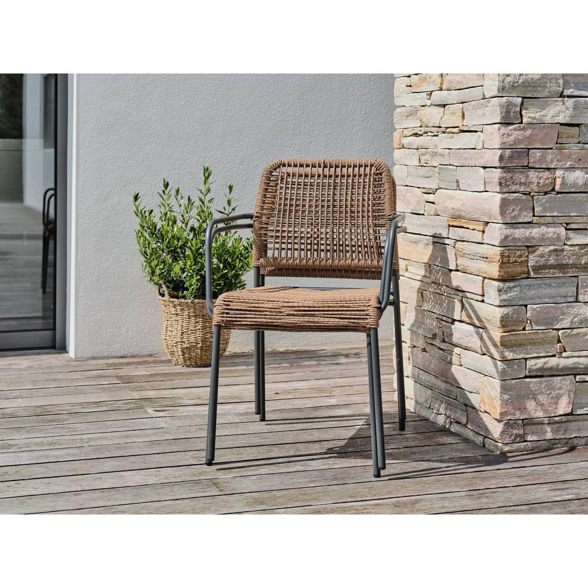 Voir la diapositive 4 : Paris Prix Lot de 2 fauteuils de jardin  marceau  78cm naturel