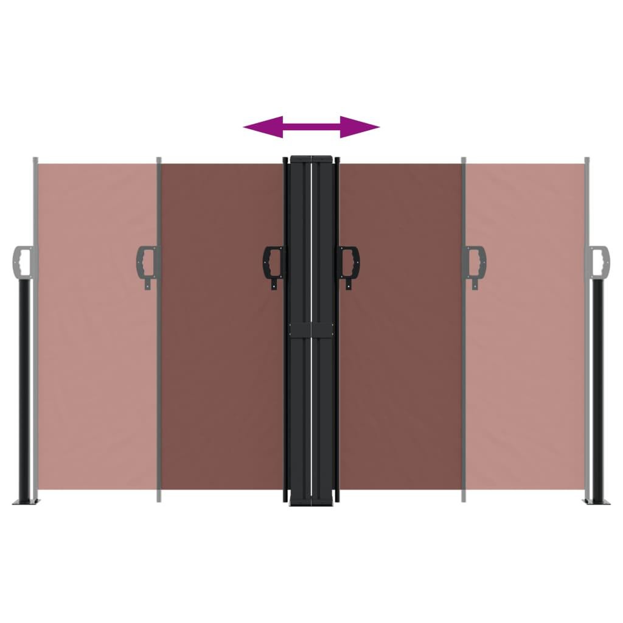 Voir la diapositive 5 : VIDAXL Auvent lateral retractable marron 140x600 cm