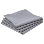 TOILINUX Lot 2x 4 Serviettes de table en coton. Coloris disponibles : Gris, Rouge