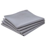 TOILINUX Lot 2x 4 Serviettes de table en coton. Coloris disponibles : Gris