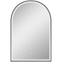 Voir la diapositive 1 : HOMCOM Miroir lumineux LED arqué de salle de bain 90 x 60 cm - tactile, réglable, anti-buée - alu noir