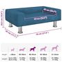 Voir la diapositive 6 : VIDAXL Lit pour chien bleu 70x45x26,5 cm velours