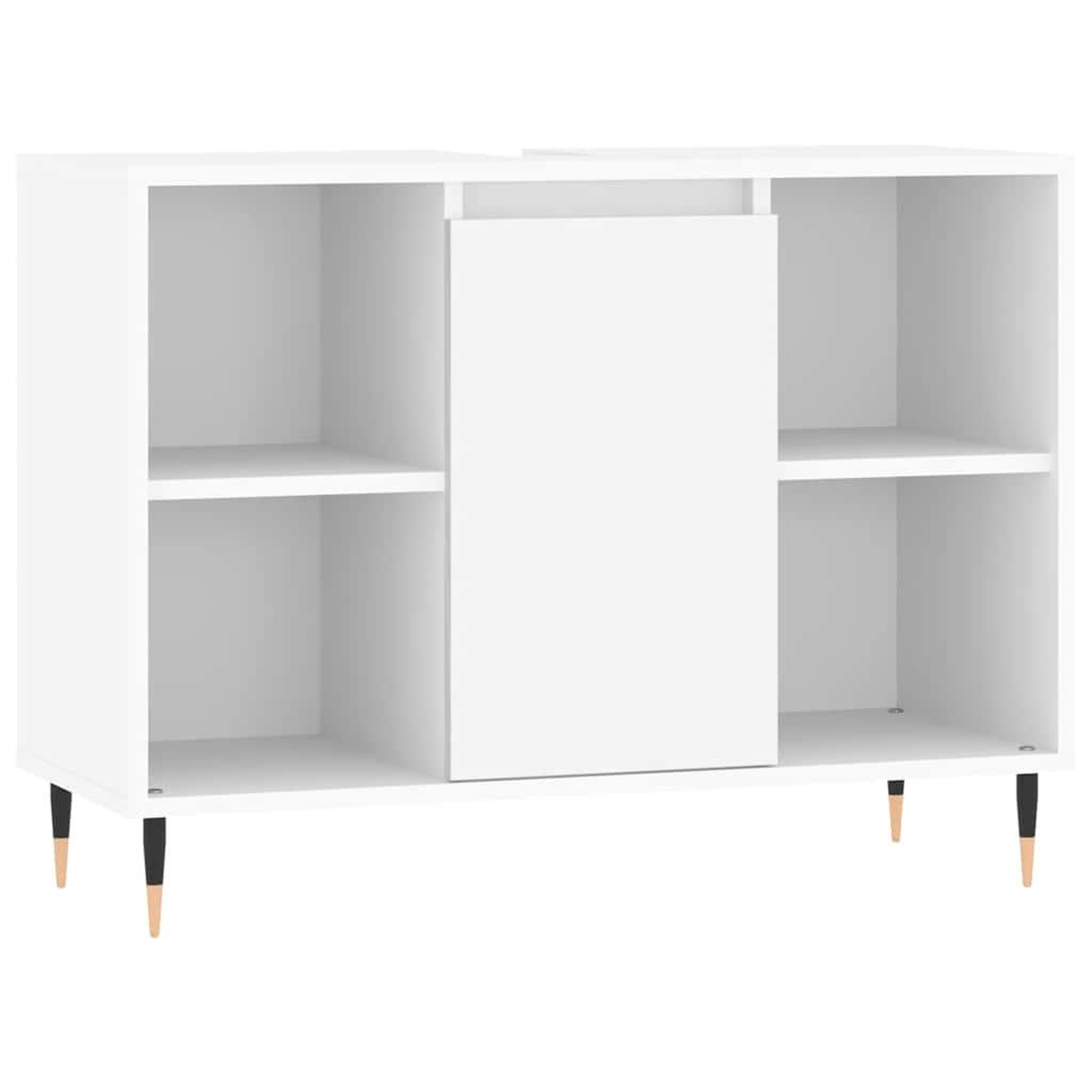 Voir la diapositive 2 : VIDAXL Armoire de salle de bain blanc 80x33x60 cm bois d'ingenierie