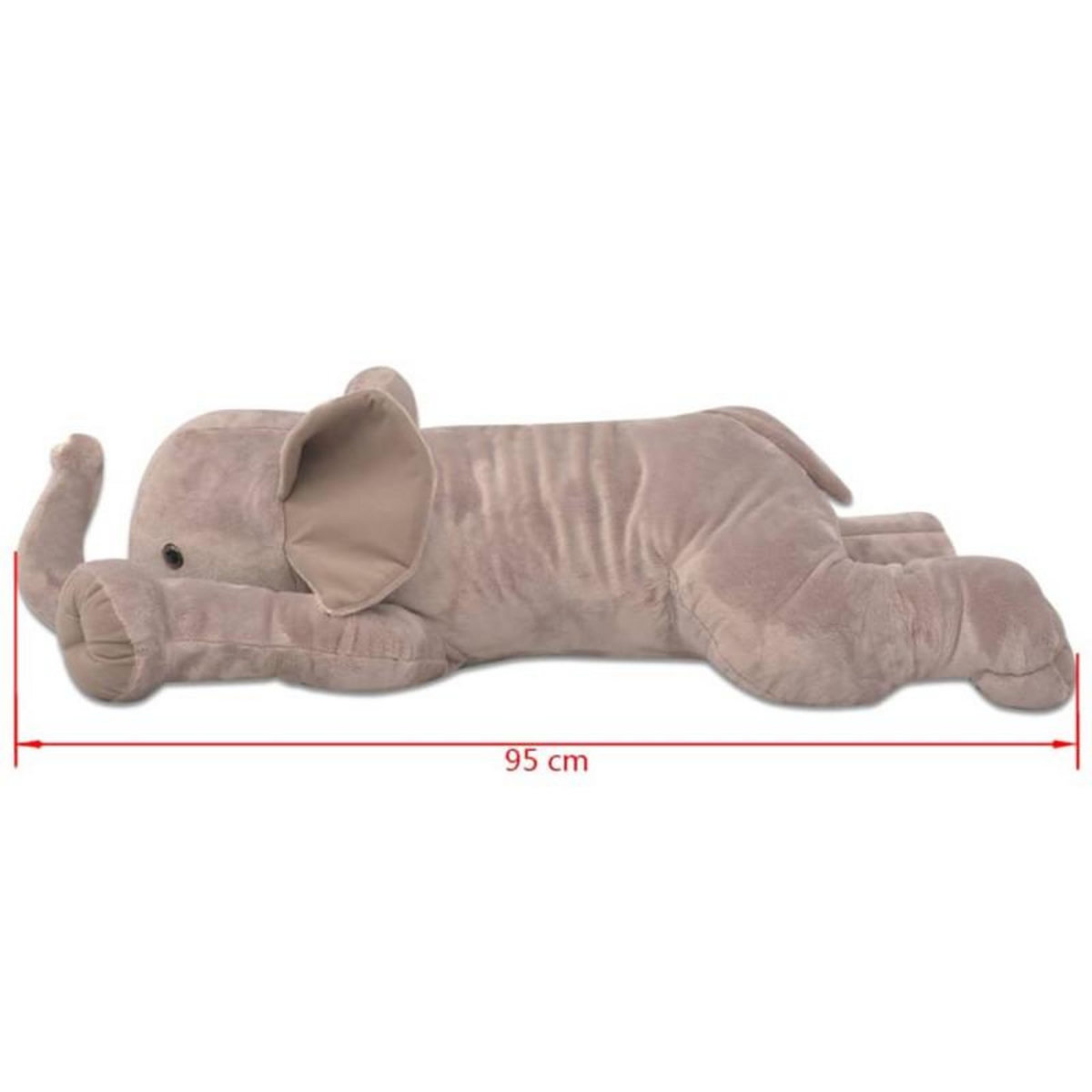 VIDAXL Éléphant jouet en peluche XXL 95 cm