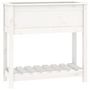 Voir la diapositive 2 : VIDAXL Jardiniere avec etagere Blanc 82,5x34,5x81cm Bois massif de pin