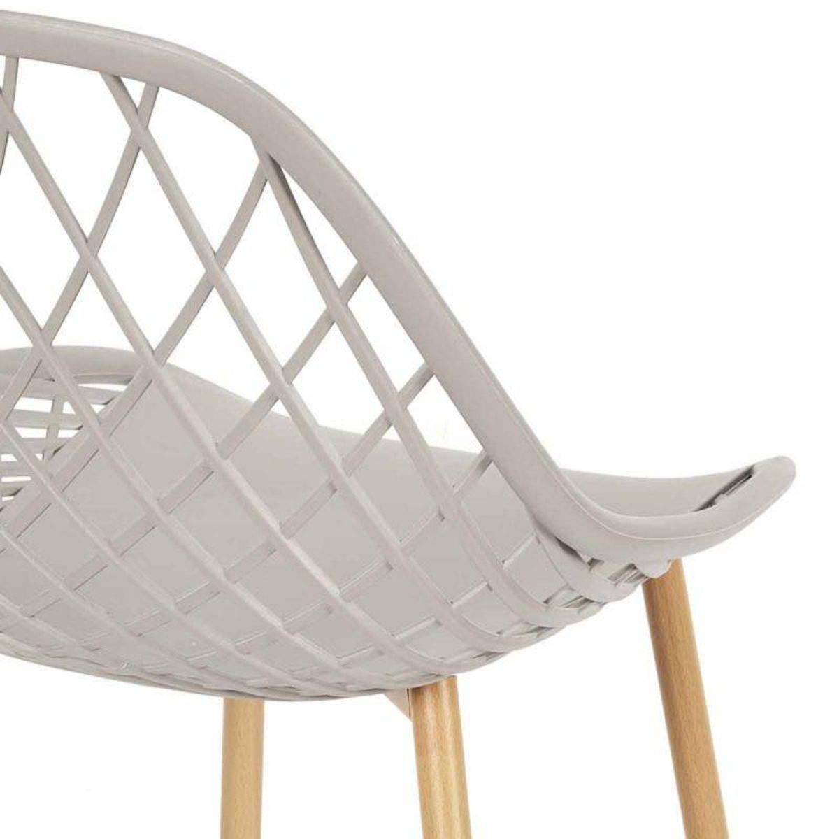 Paris Prix Lot de 4 Chaises Design  Malaga  80cm Taupe