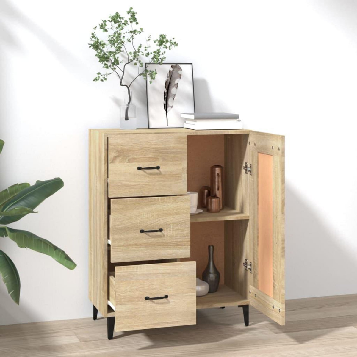 VIDAXL Buffet Chene sonoma 69,5x34x90 cm Bois d'ingenierie