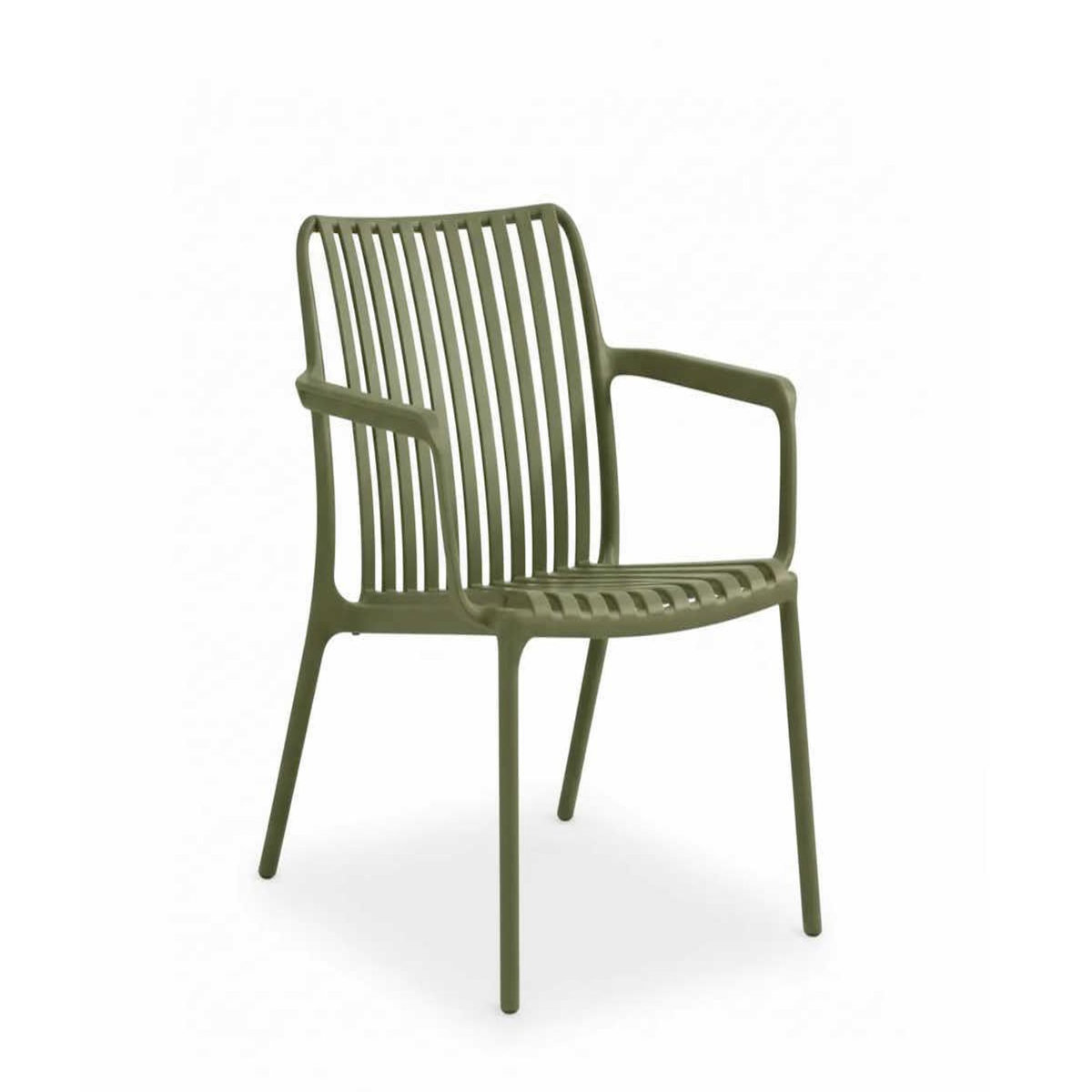 Jardiline Fauteuil bas de jardin en résine PP 50 % recyclé, vert sauge - Jardiline