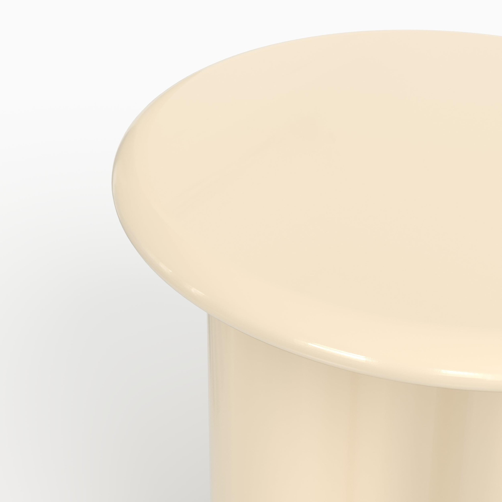 Voir la diapositive 3 : MAISON PAVANE Table d'appoint laquée blanche, D50 cm-Olya