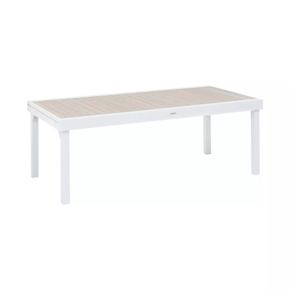 HESPERIDE Table extensible rectangulaire alu Piazza Beige/Lin - 10 à 12 places