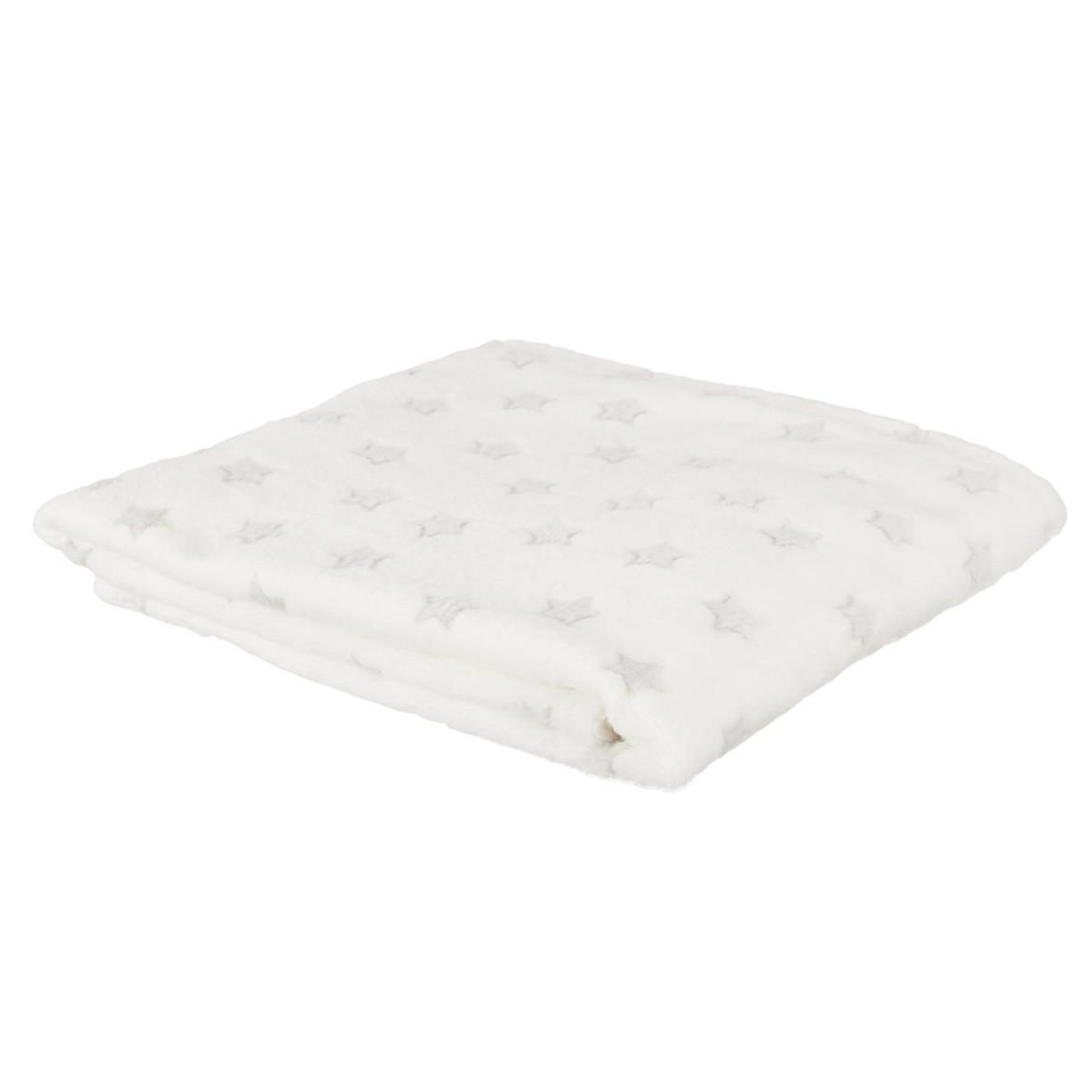 HOME DECO KIDS Plaid phosphorescent enfant  étoiles  120x150cm blanc