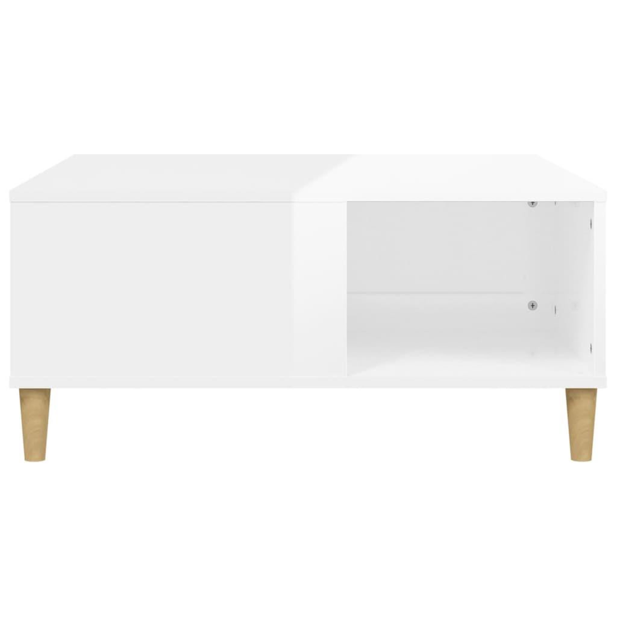 Voir la diapositive 5 : VIDAXL Table basse blanc brillant 80x80x36,5 cm bois d'ingenierie