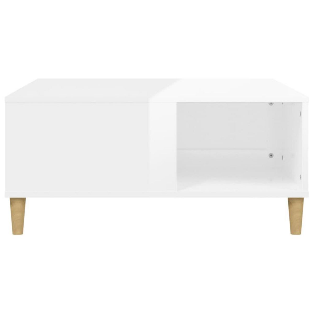 VIDAXL Table basse blanc brillant 80x80x36,5 cm bois d'ingenierie