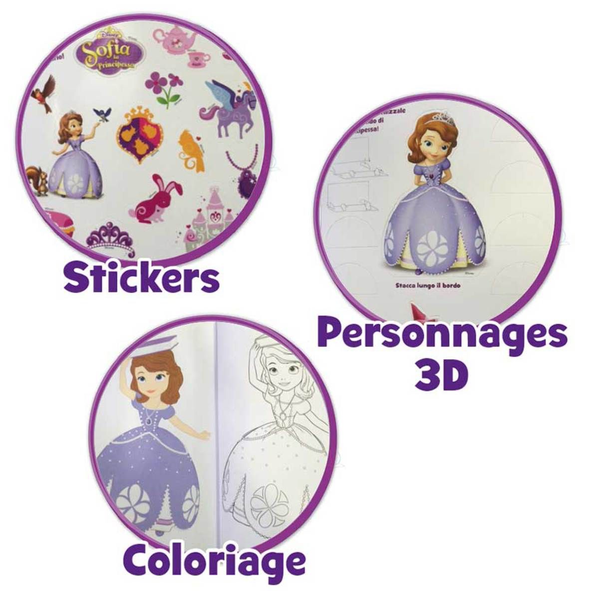 Carnet d'activités avec fermeture magnétique Princesse Sofia - Disney