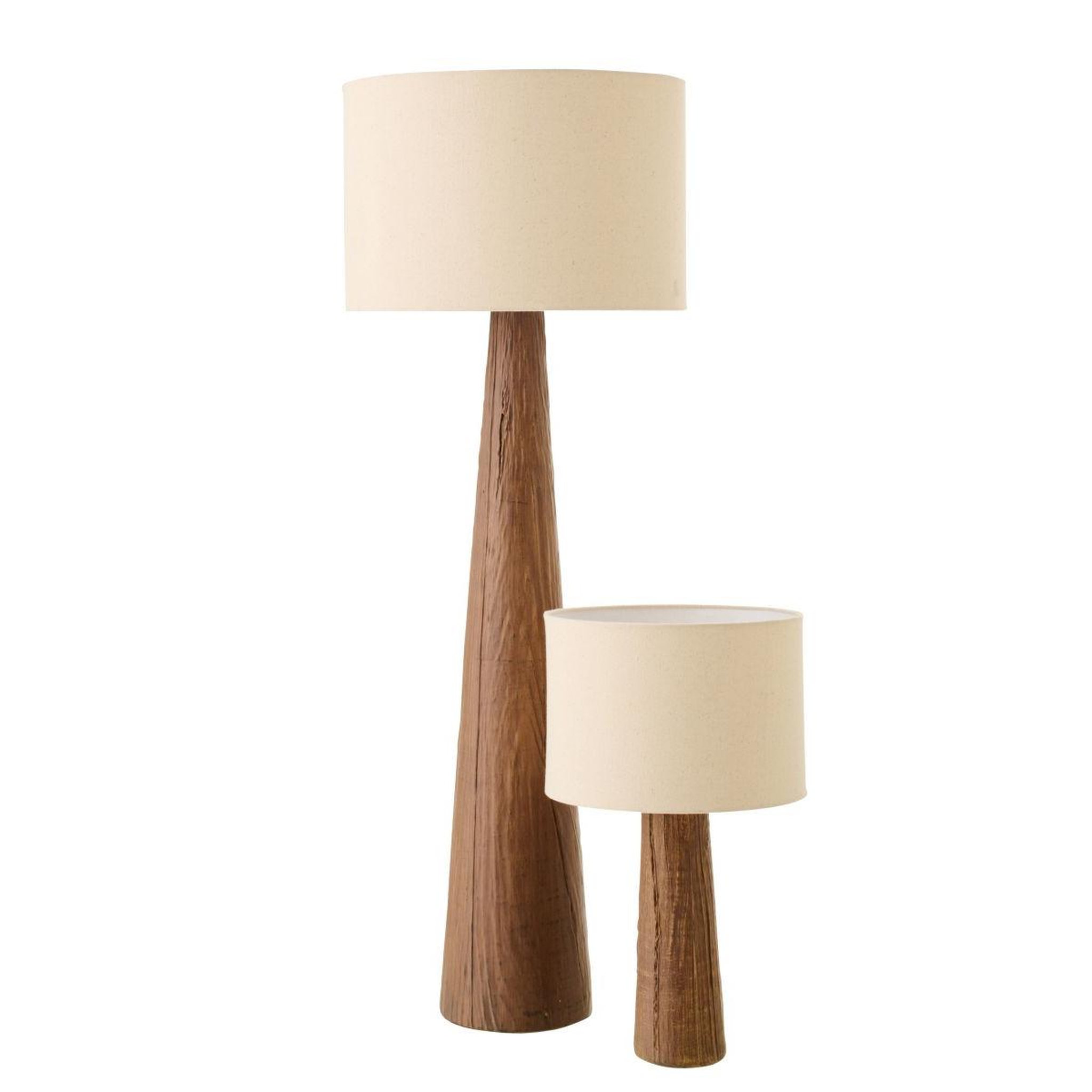 Voir la diapositive 5 : J-LINE Lampadaire en Céramique  Melina  102cm Marron