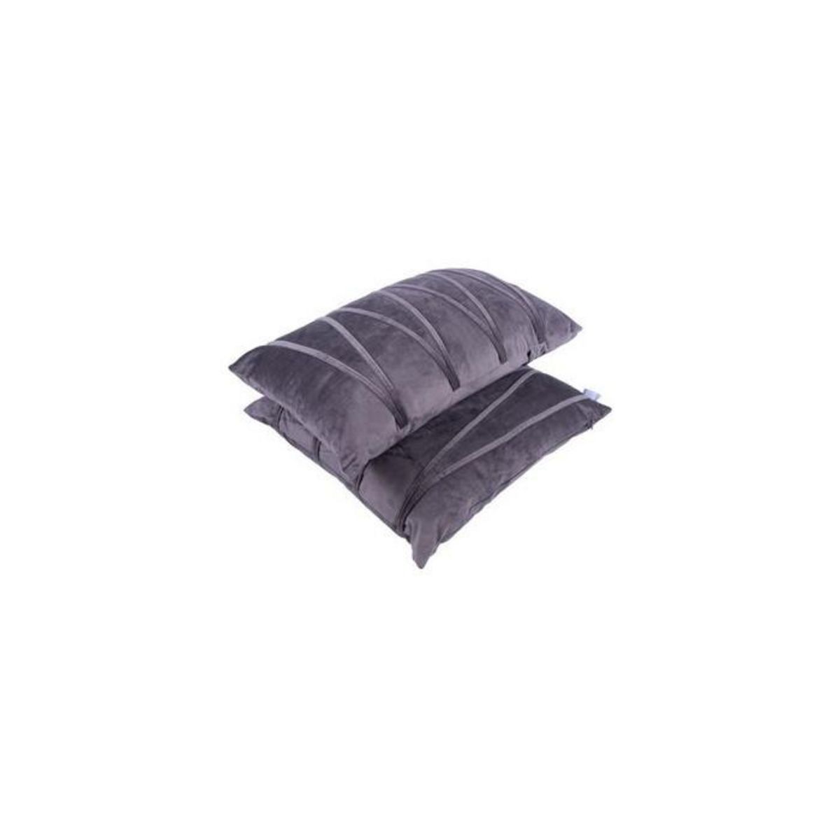 Paris Prix Lot de 2 Coussins Déco  Paulina  30x50cm Gris