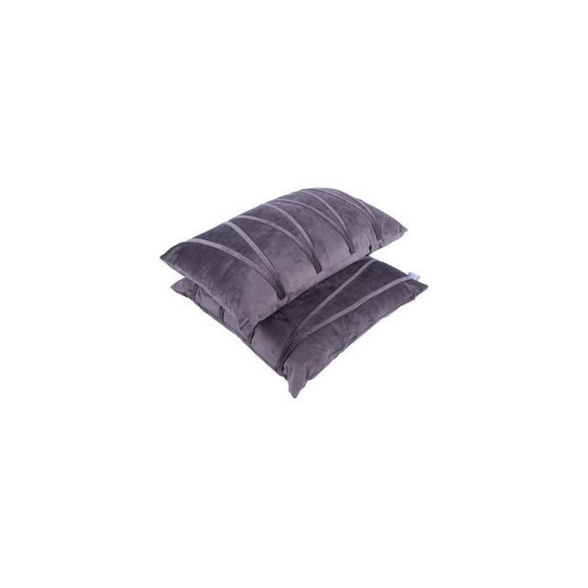 Paris Prix Lot de 2 Coussins Déco  Paulina  30x50cm Gris