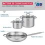 Voir la diapositive 2 : ELO Ensemble de 1 Poêle de cuisson 32 cm et 2 faitouts 20 et 26 cm Elo Profi Citrin