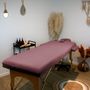 Voir la diapositive 5 : VIVEZEN Kit complet de housses pour table de massage - Éponge - Vieux rose