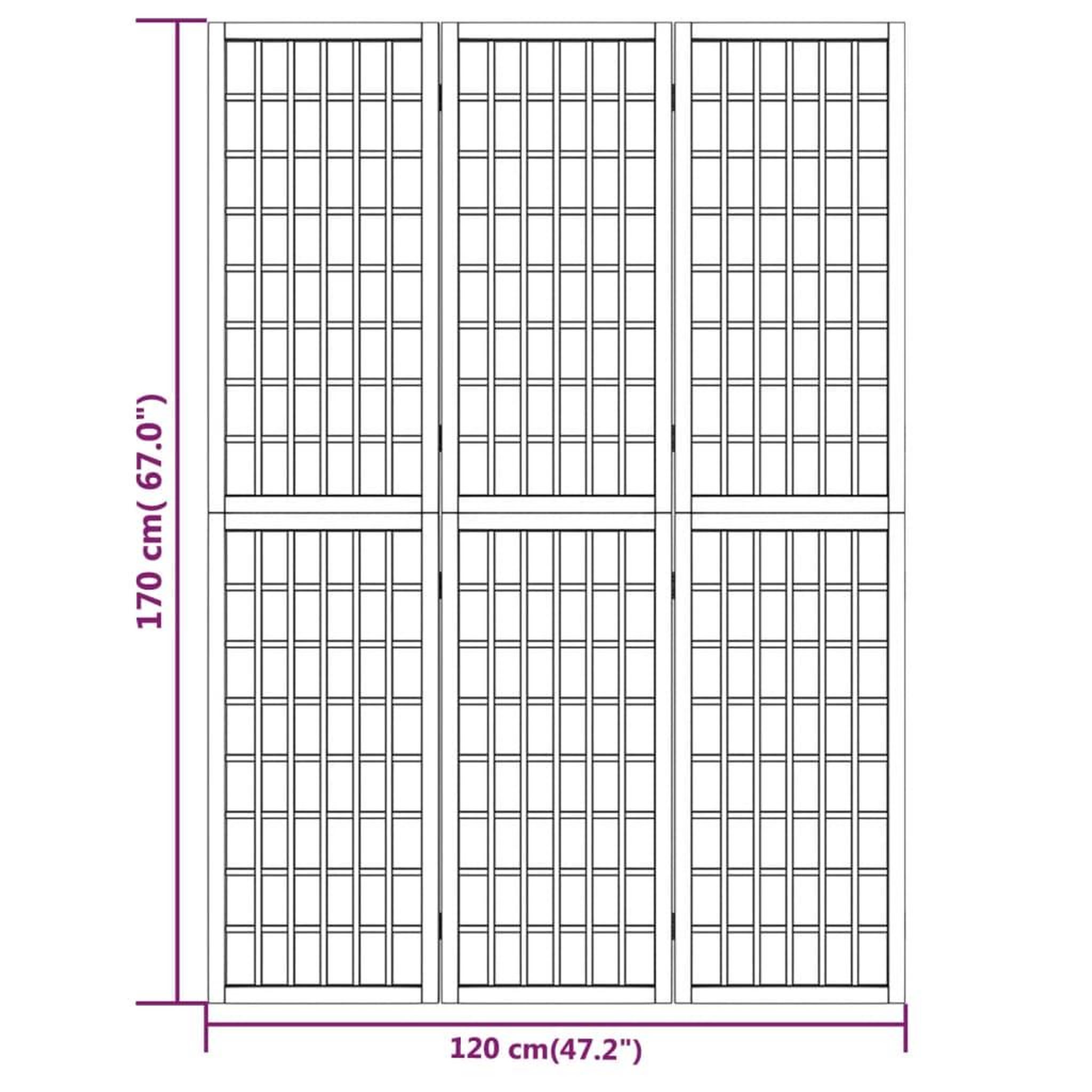 Voir la diapositive 6 : VIDAXL Cloison de separation pliable 3 panneaux 120x170 cm