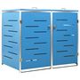 Voir la diapositive 2 : VIDAXL Abri pour deux poubelles 138x77,5x115,5 cm Inox