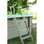 Voir la diapositive 8 : UBBINK Piscine hors sol bois hexagonale - 410x120cm - Liner Bleu + Bâche à bulles-AZURA