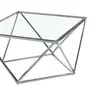 Paris Prix Table Basse Design en Verre  Lora  80cm Argent