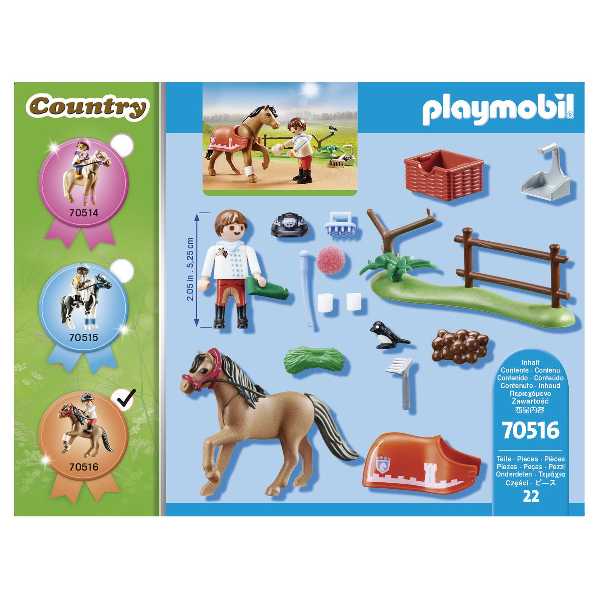 Voir la diapositive 5 : PLAYMOBIL 70516 - Country - Cavalier et poney Connemara