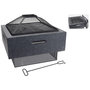 Voir la diapositive 1 : ProGarden ProGarden Bol a feu et grille de barbecue Gris fonce 52,5x52,5x18,5 cm