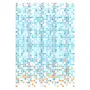  EISL Rideau de douche avec mosaïque bleu-orange 200x180x0,2 cm