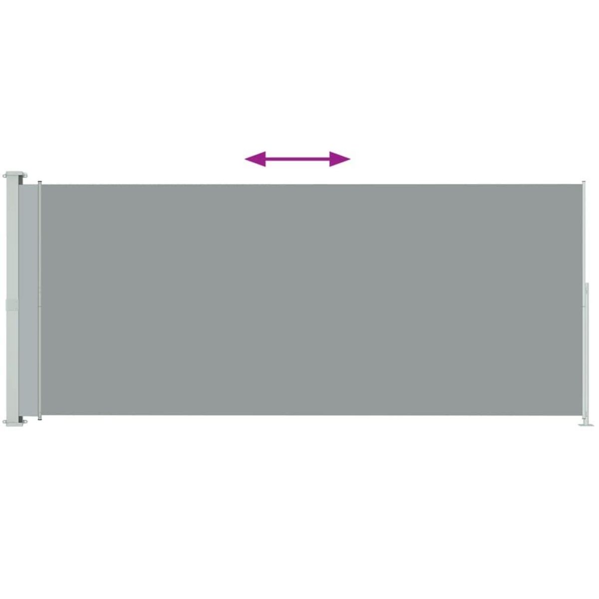 VIDAXL Auvent lateral retractable de patio 180x500 cm Gris