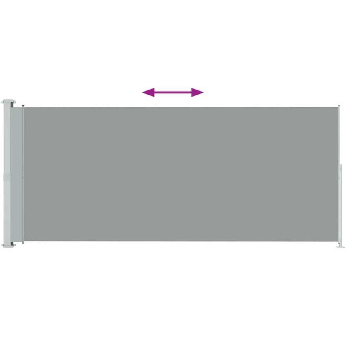 VIDAXL Auvent lateral retractable de patio 180x500 cm Gris