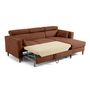 Voir la diapositive 4 : BEST MOBILIER Alicante - canapé d'angle réversible convertible avec têtières - coffre - 4 places - en tissu texturé