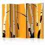 Paris Prix Paravent 5 Volets  Birches on the Orange Background  172x225cm