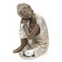 Voir la diapositive 2 : ATMOSPHERA Statue Déco  Bouddha  35cm Naturel & Argent