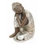 Voir la diapositive 2 : ATMOSPHERA Statue Déco  Bouddha  35cm Naturel & Argent