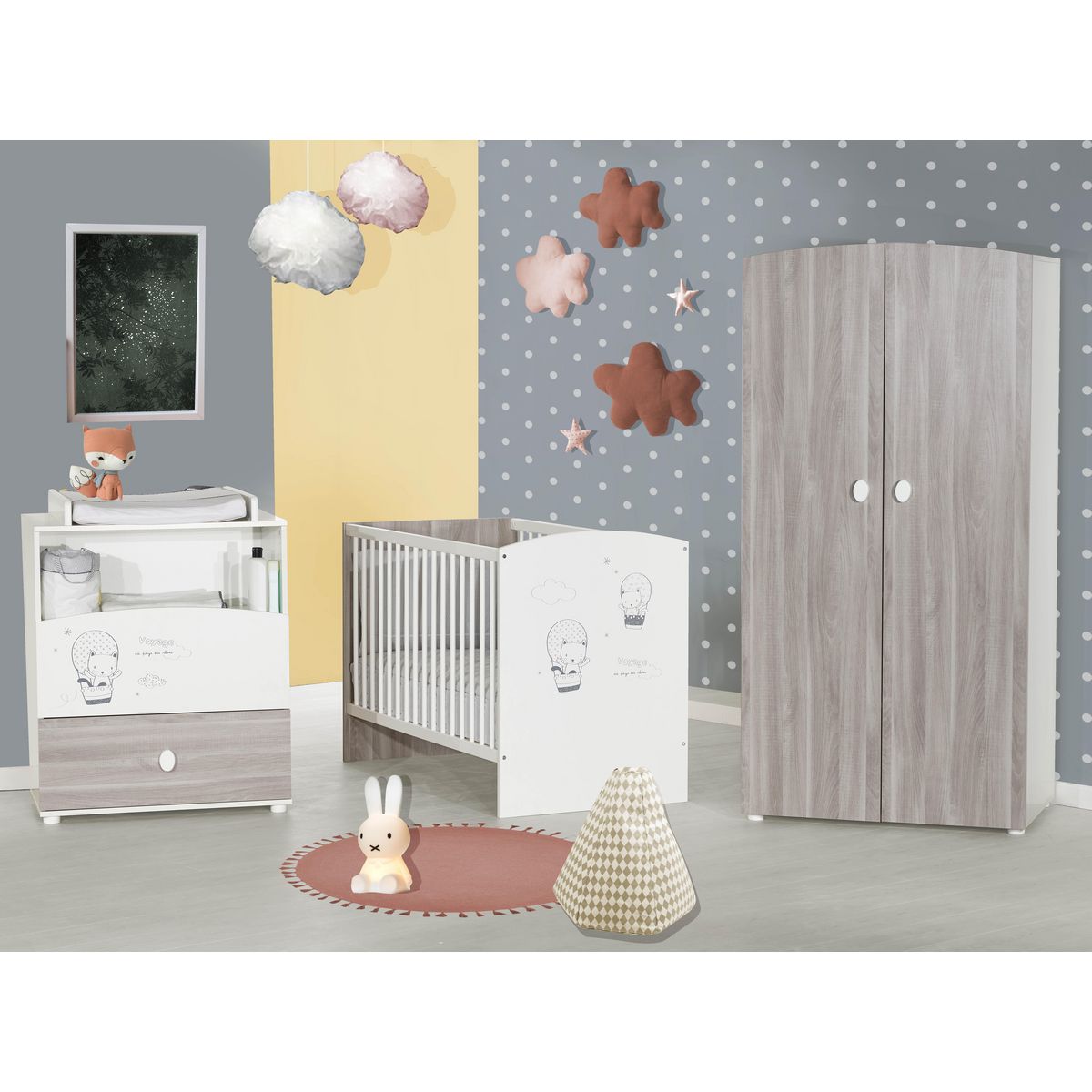 BABY PRICE Commode a langer BALLOON 2, 2 tiroirs