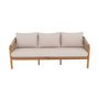 Voir la diapositive 2 : SWEEEK Canapé extérieur 3 places bois d'acacia  et cordes avec coussins en tissu beige - Parana