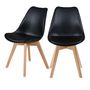 Voir la diapositive 1 : Rendez vous déco Lot de 2 chaises blanches et pieds bois - Skandi