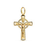 L'ATELIER D'AZUR Pendentif  - Médaille Christ sur la Croix Or 18 Carats 750 Jaune - Chaines Offertes
